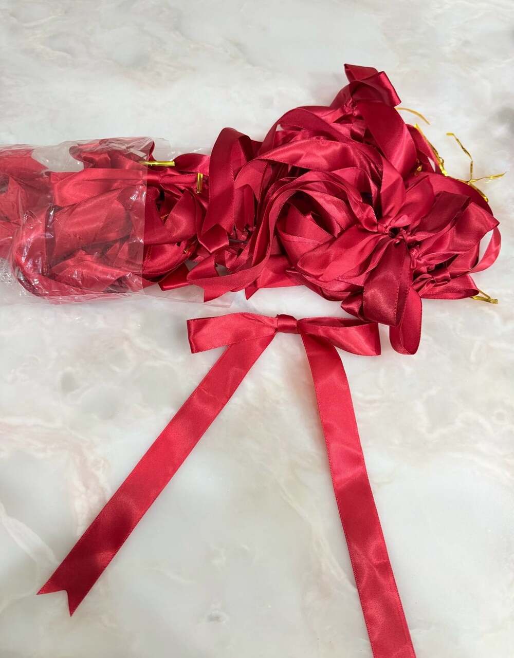 Red Satin Ribbon Bows